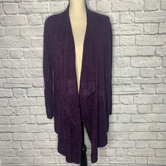 Barefoot Dreams Purple Calypso Wrap Cardigan - Picture 2 of 12